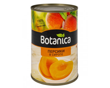 Персики половинки в сиропе консервированные Botanica 425 мл 5 шт